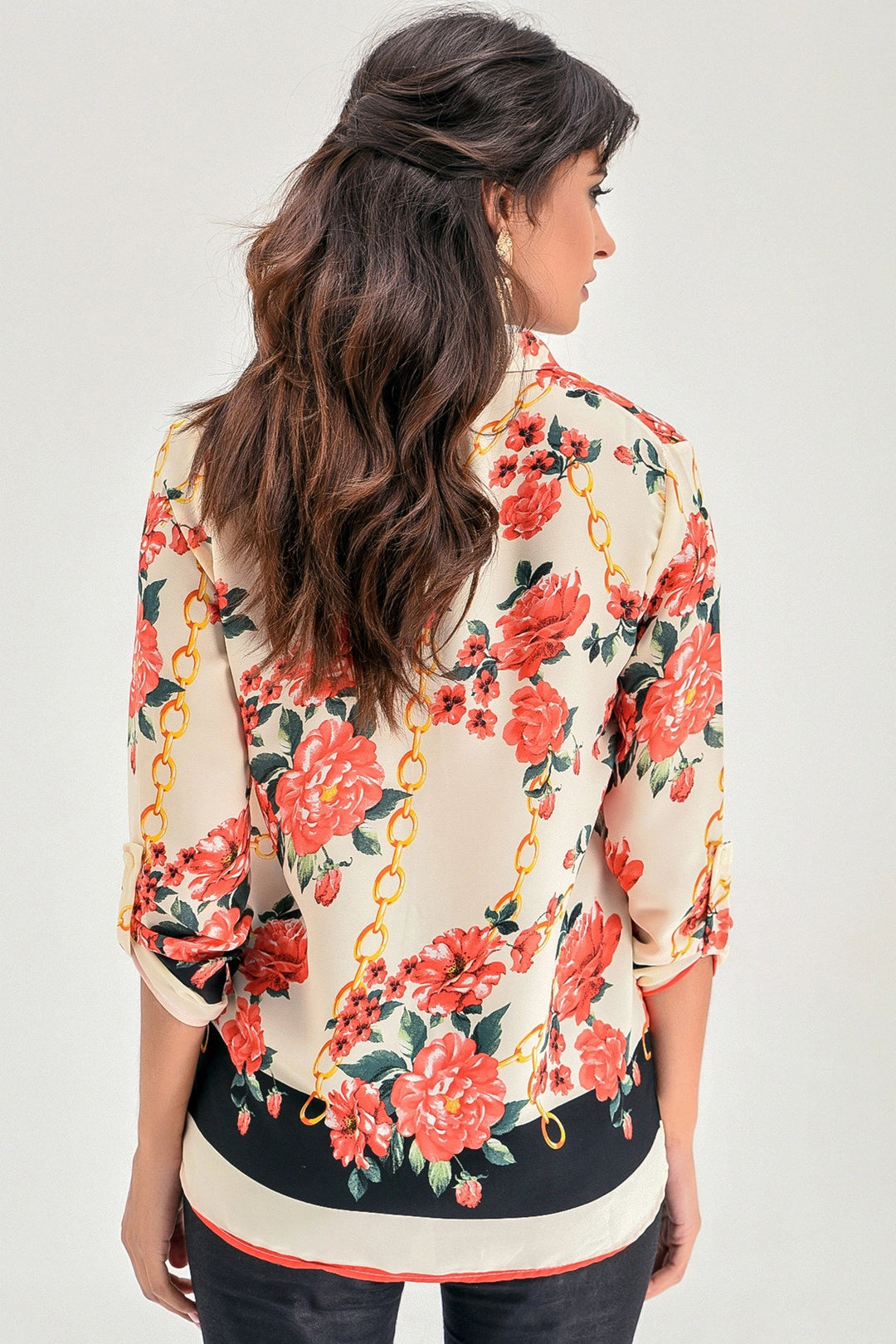 Beige Buttoned Loose Fit Long Sleeve Shirt BCBSK-25700-T4009-5090 - Fréjus