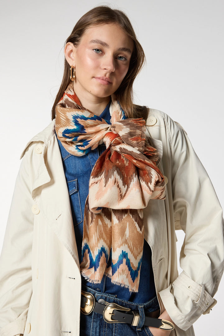 Beige Ethnic Patterned Shawl BCNSV-2515067 - Hamburg