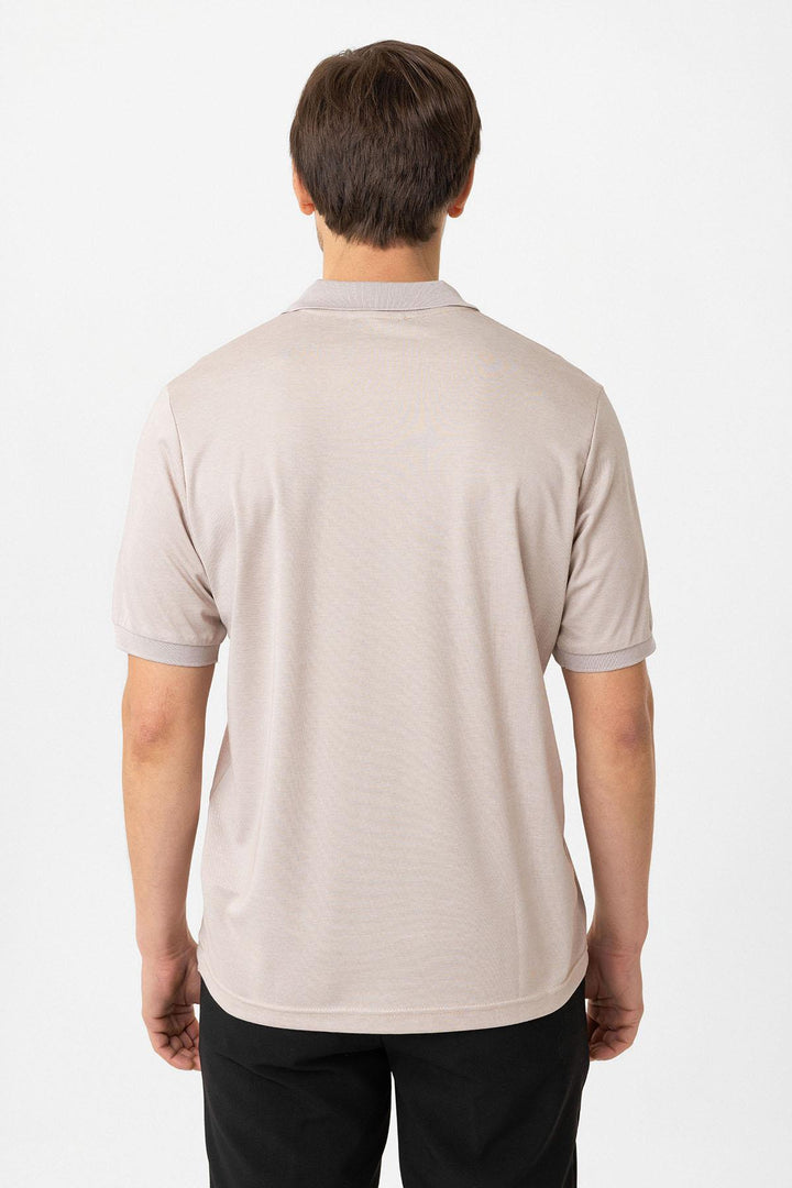 ANT Antioch Bej Fermuarlı Regular Fit Erkek T-Shirt - High Point