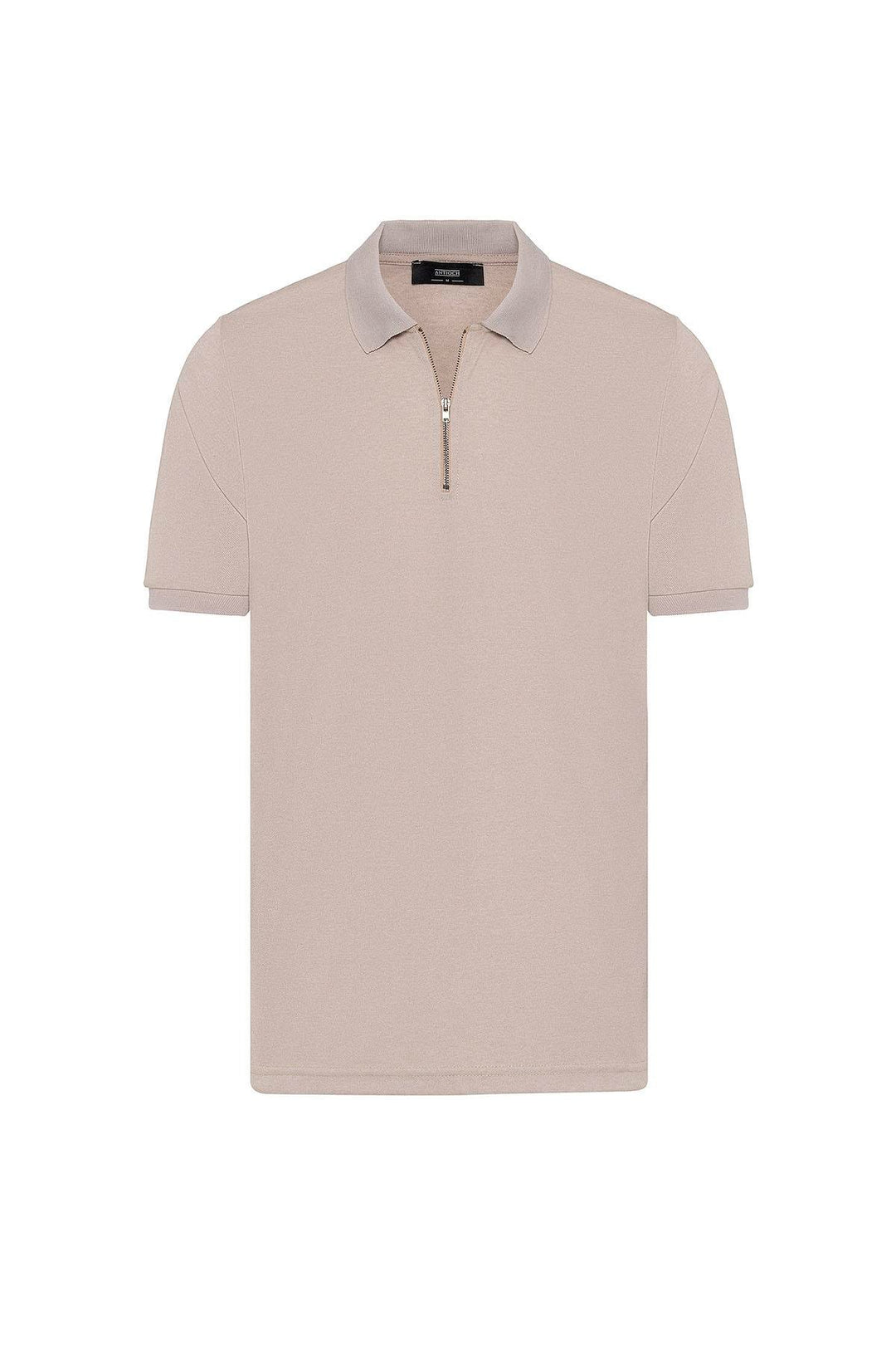 ANT Antioch Bej Fermuarlı Regular Fit Erkek T-Shirt - High Point