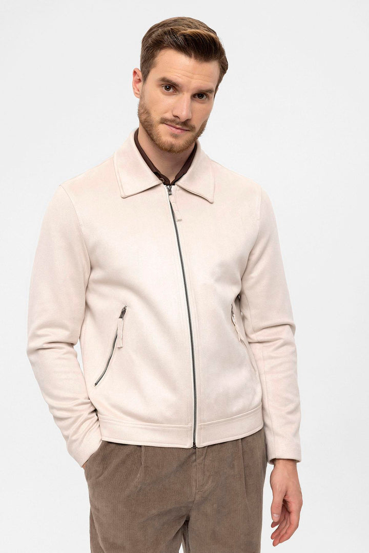 ANT Antioch Men's Suede Jacket with Zipper - Irpin