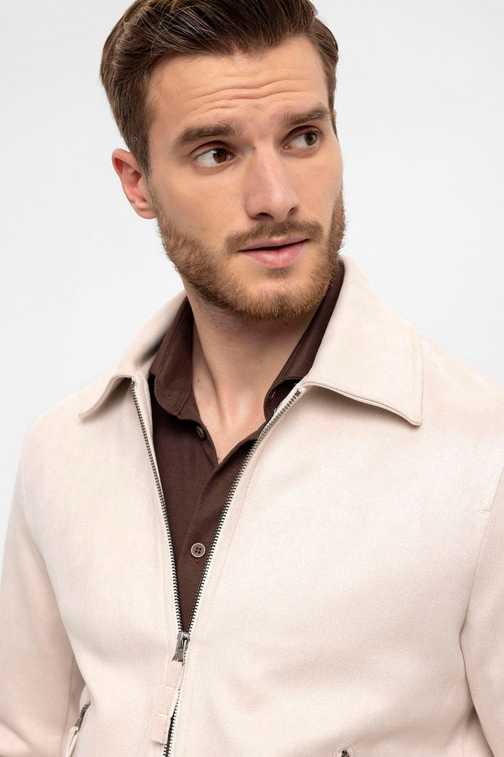 ANT Antioch Men's Suede Jacket with Zipper - Irpin