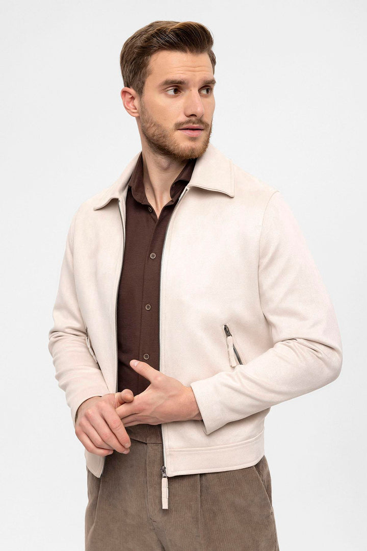 ANT Antioch Men's Suede Jacket with Zipper - Irpin