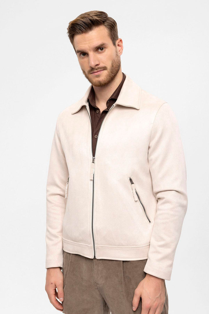 ANT Antioch Men's Suede Jacket with Zipper - Irpin
