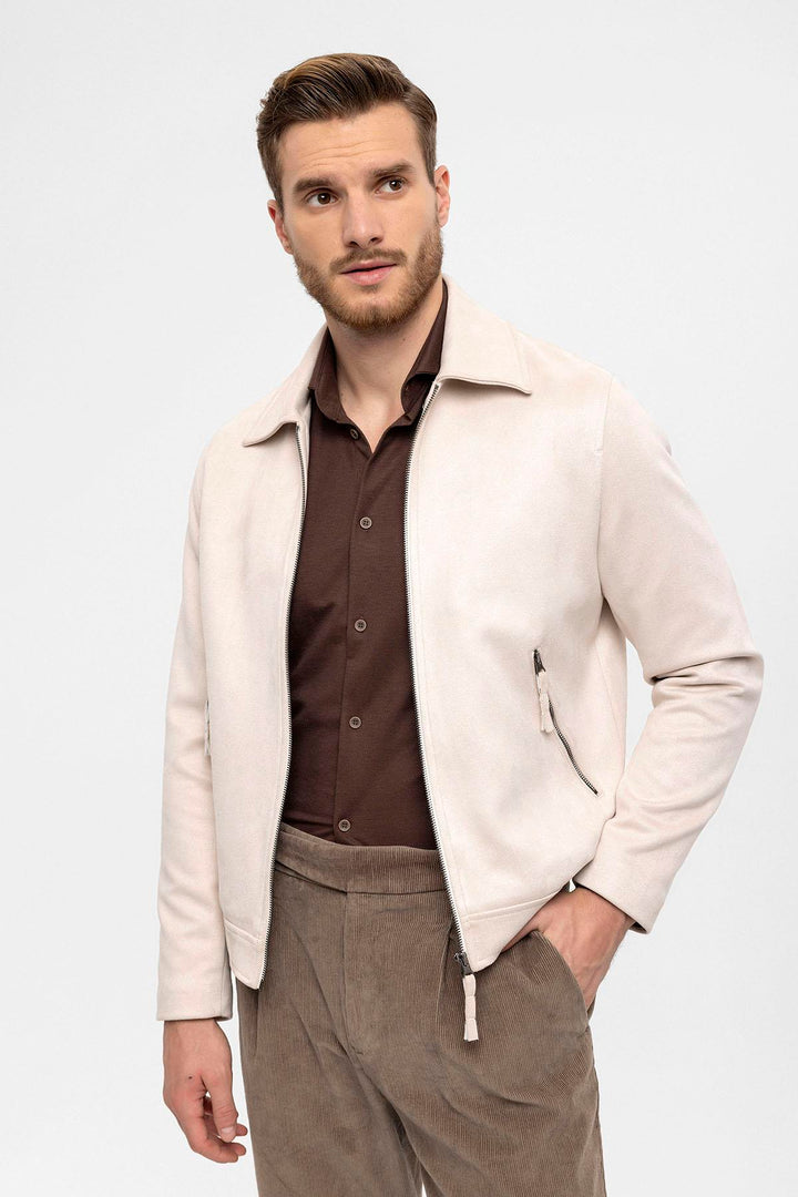 ANT Antioch Men's Suede Jacket with Zipper - Irpin