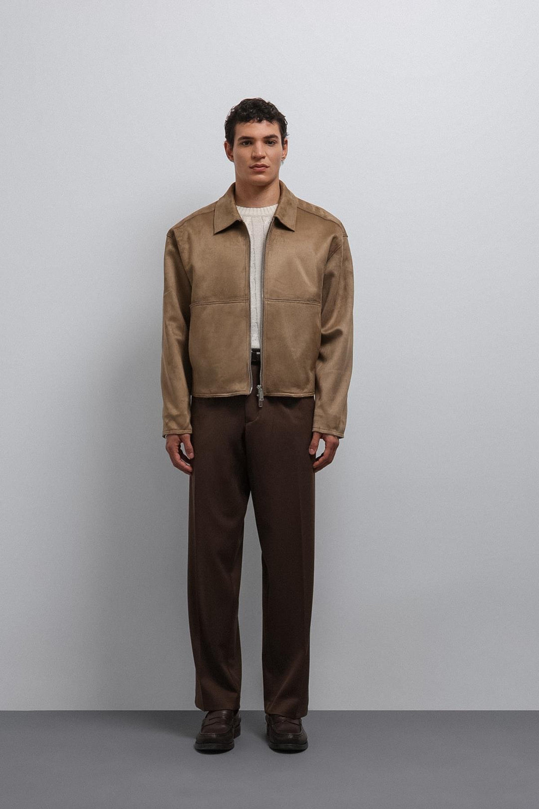 ANT Antioch Men's Faux Suede Jacket with Zipper - Gallatin