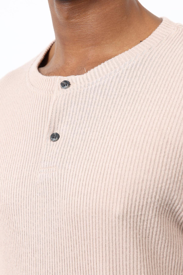 ANT Antioch Bej Fitilli Düğmeli Yaka T-Shirt - Catanzaro