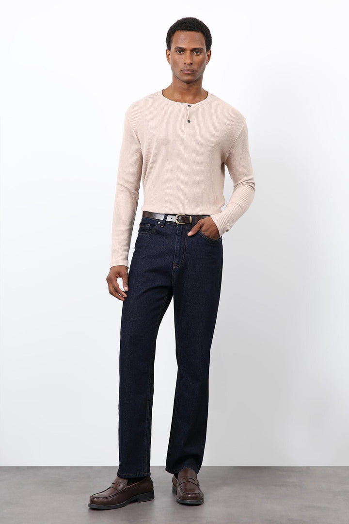 ANT Antioch Bej Fitilli Düğmeli Yaka T-Shirt - Catanzaro