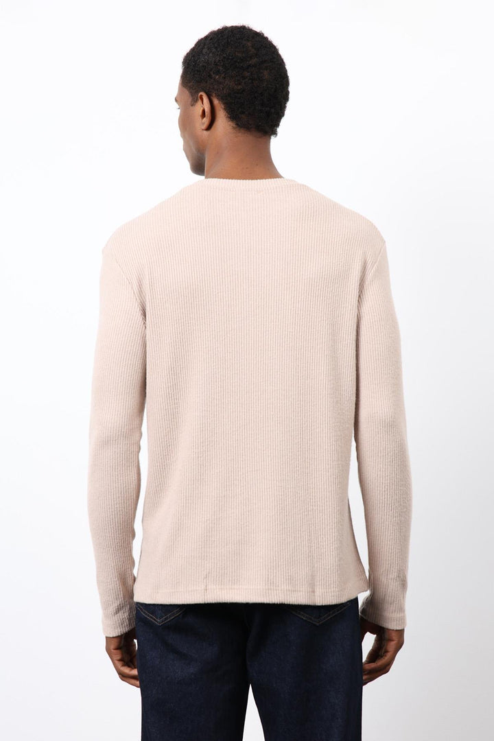 ANT Antioch Bej Fitilli Düğmeli Yaka T-Shirt - Catanzaro