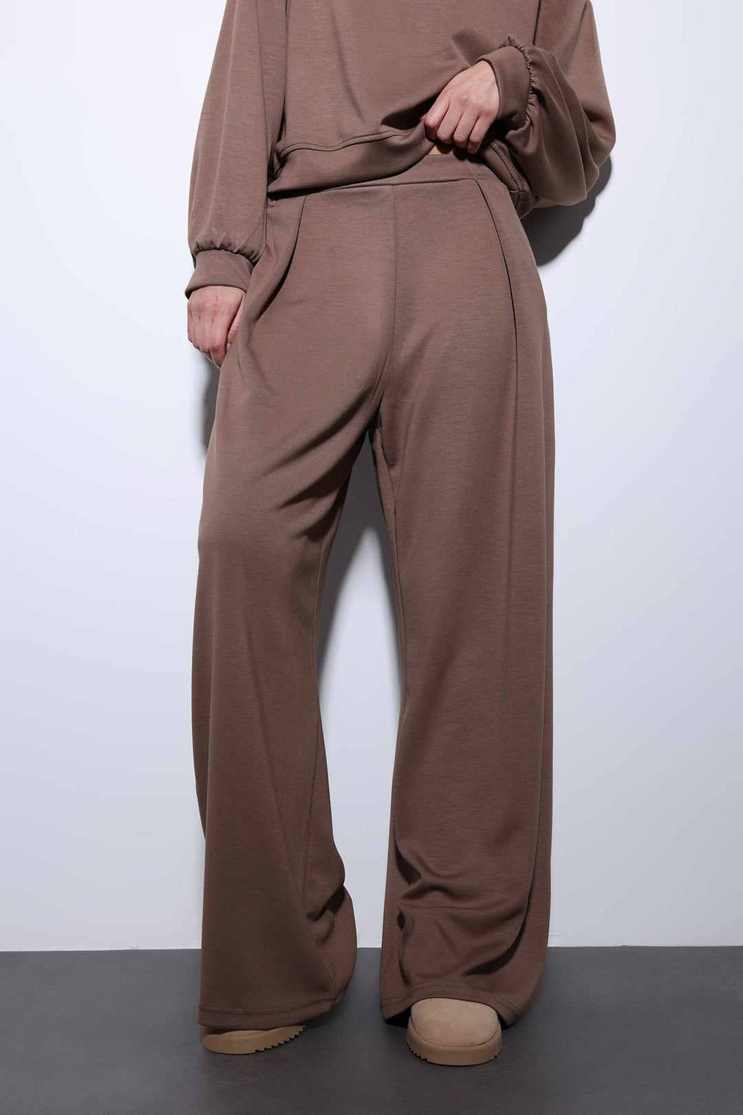 ANT Antioch Bej Geniş Paça Relaxed Kadın Takım - Markham