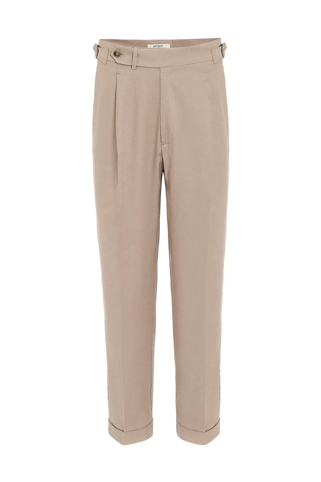 ANT Antioch Beige Italian Cut High Waist Men's Trousers - Plainfield