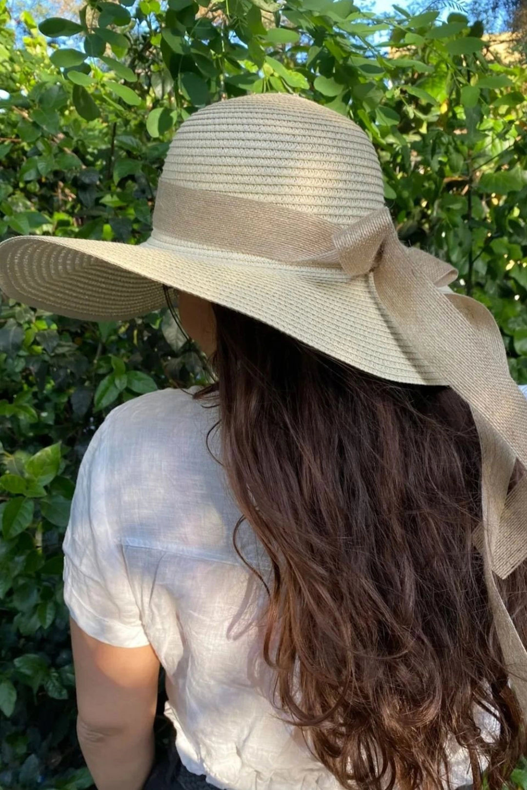 Beige Jute String Bow Wide Straw Hat BCNSV-2514232-32 - Civitanova Marche