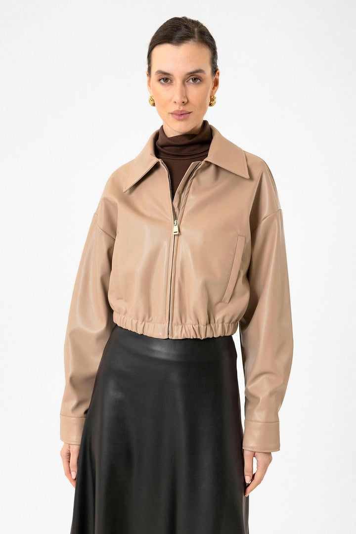 ANT Antioch Women's Belted Faux Leather Jacket - Brooklyn