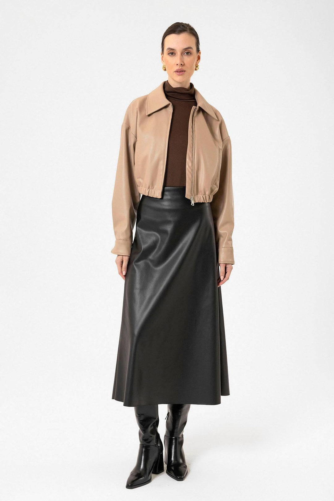 ANT Antioch Women's Belted Faux Leather Jacket - Brooklyn