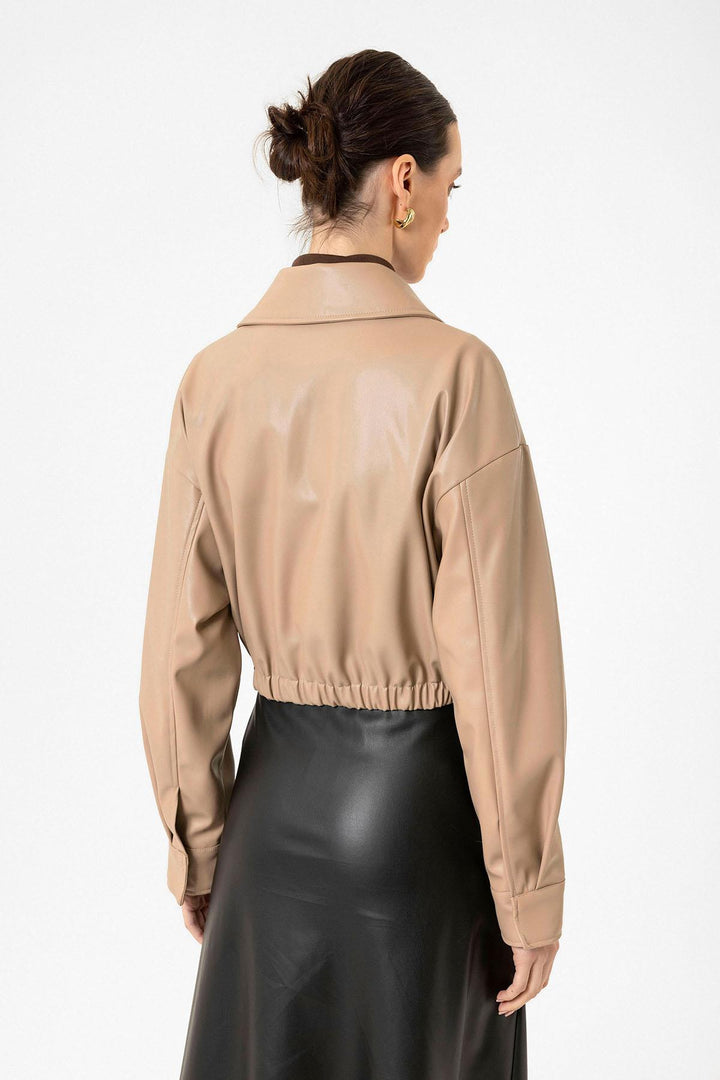 ANT Antioch Women's Belted Faux Leather Jacket - Brooklyn