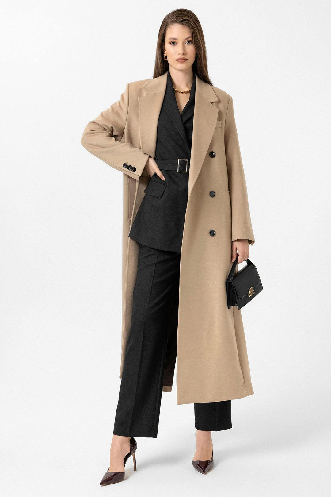 ANT Antioch Lord Women's Belted Wrap Coat - Columbia