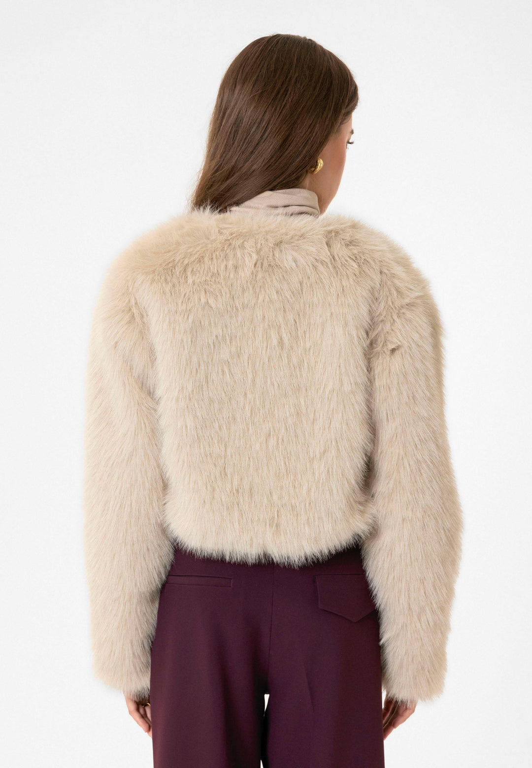ANT Antioch Lord Woman Faux Fur Crop Jacket - Berkeley