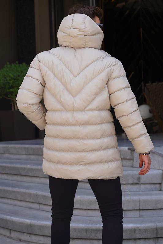 MDX Beige Hooded Men's Puffer Jacket 6803 - Swindon
