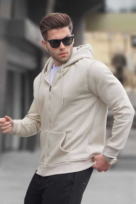 MDX Beige Hooded Regular Fit Men's Sweatshirt 6033 - Sierra Vista