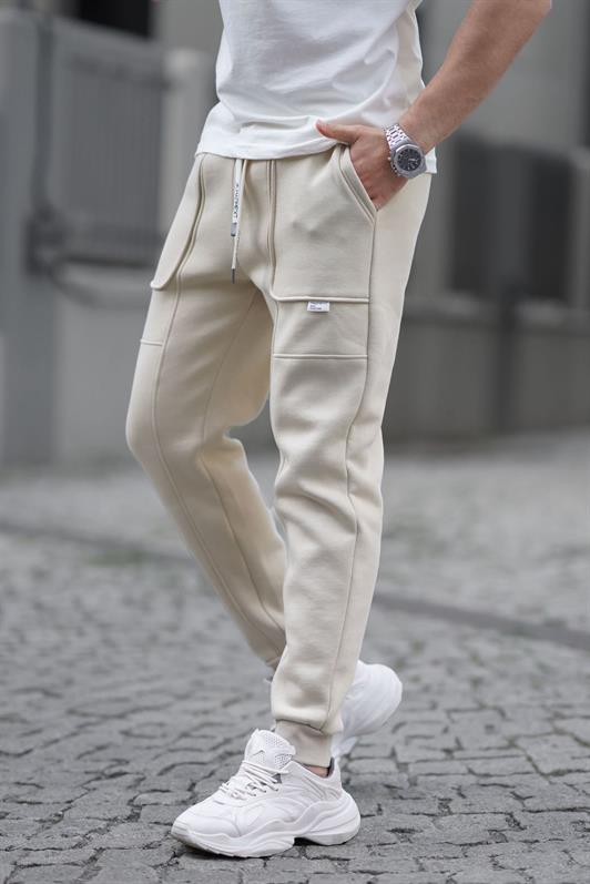 MDX Beige Cargo Pocket Basic Sweatpants 6527 - Fulda