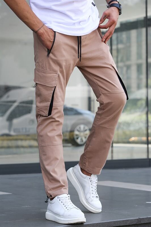 MDX Beige Cargo Pocket Jogger Pants 5791 - Danville