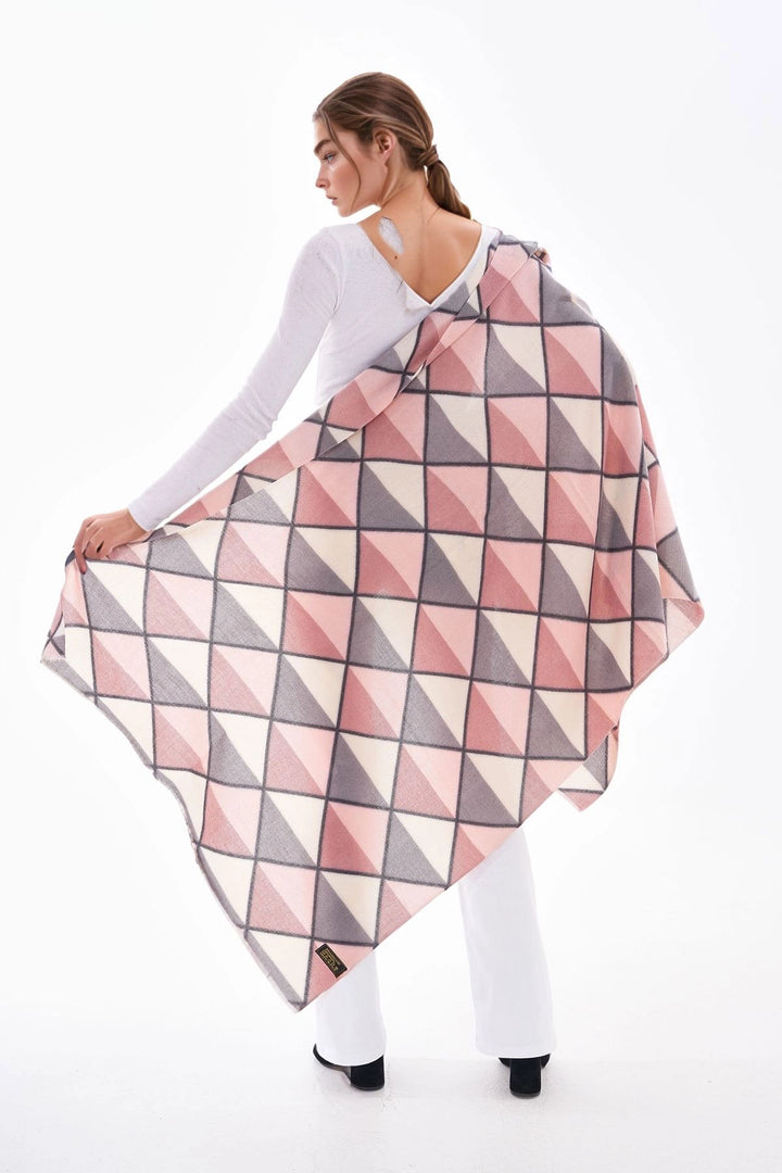 Beige Checkered Scarf BCNSV-2515286 - Shawinigan