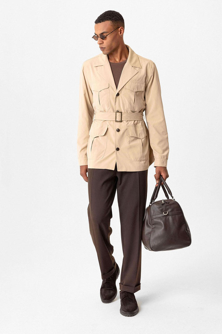 ANT Belted Safari Men's Trench Coat - Parsippany-Troy Hills