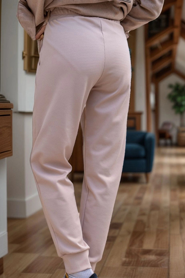 Beige Elastic Waist Jogger Pants with Pocket BCBSK-25700-3325 - Gloucester