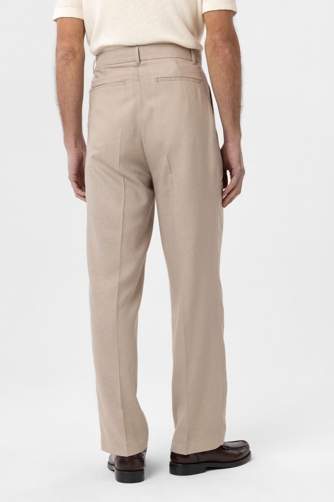 ANT Antioch Bej Keten Karışımlı Erkek Baggy Pantolon - Penafiel