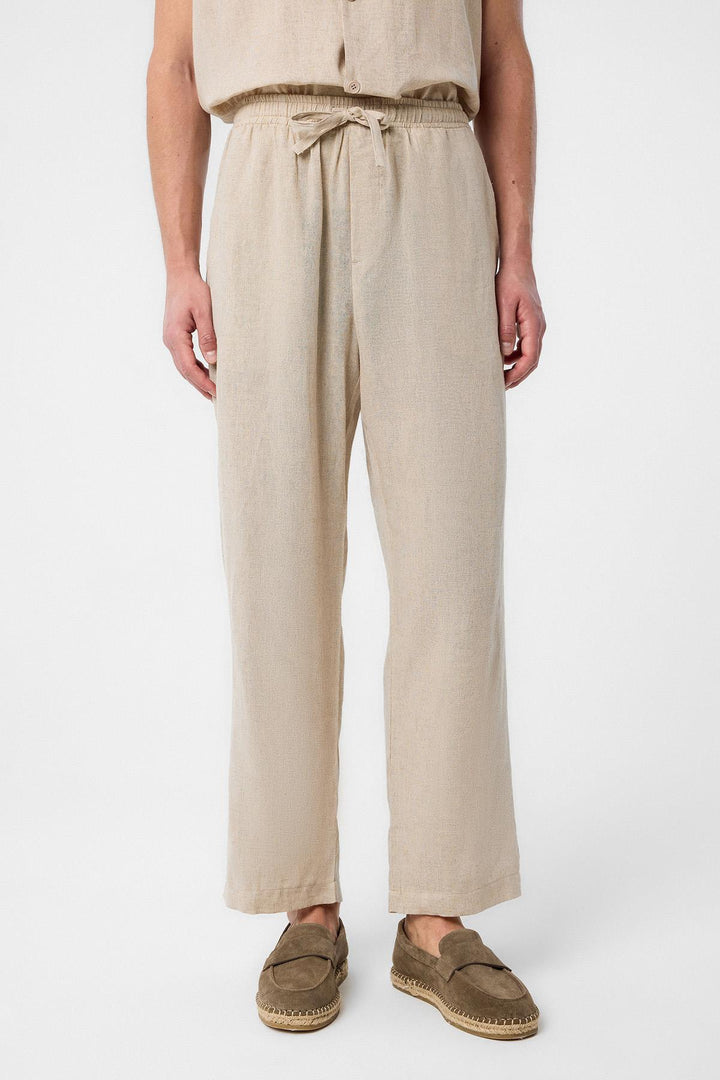 ANT Antioch Beige Mixed Fabric Jogger Men's Pants - Lynnwood