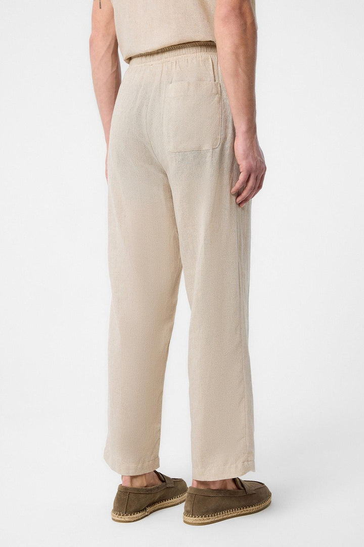 ANT Antioch Beige Mixed Fabric Jogger Men's Pants - Lynnwood
