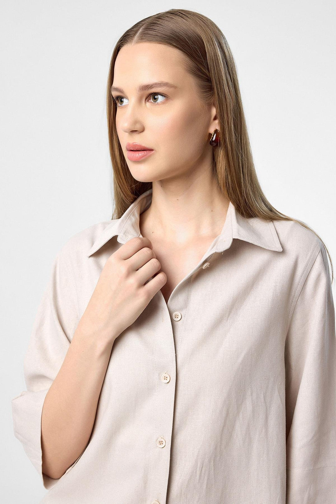 ANT Antioch Lord Women's Shirt with Mixed Fabric - Leiria