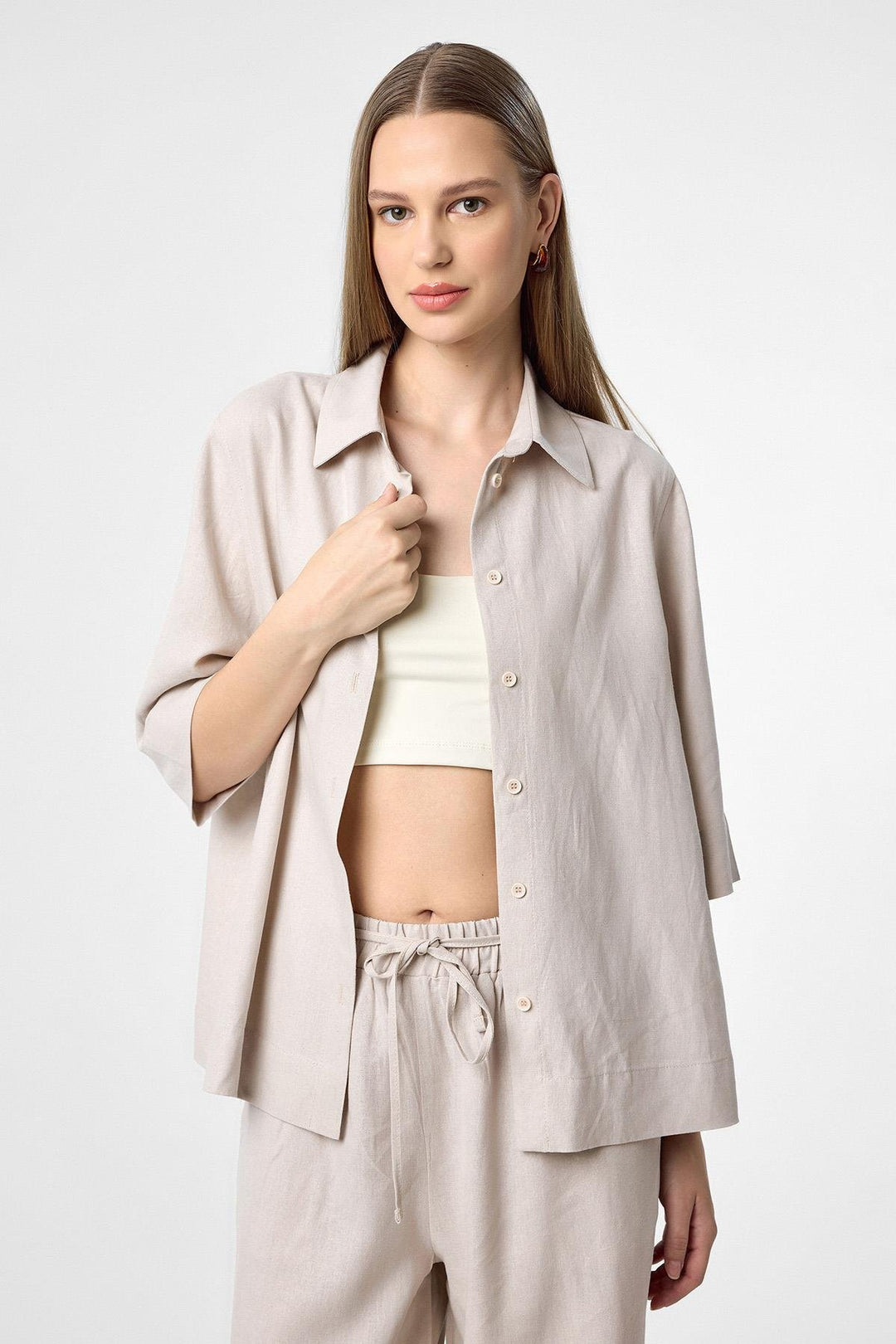ANT Antioch Lord Women's Shirt with Mixed Fabric - Leiria