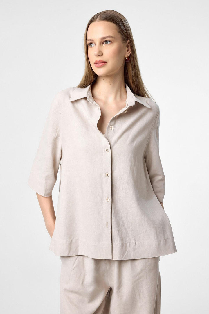 ANT Antioch Lord Women's Shirt with Mixed Fabric - Leiria