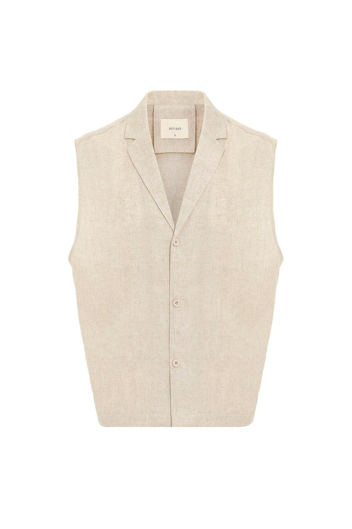 ANT Antioch Men's Sleeveless Shirt with Beige Chain Mix - Red Deer