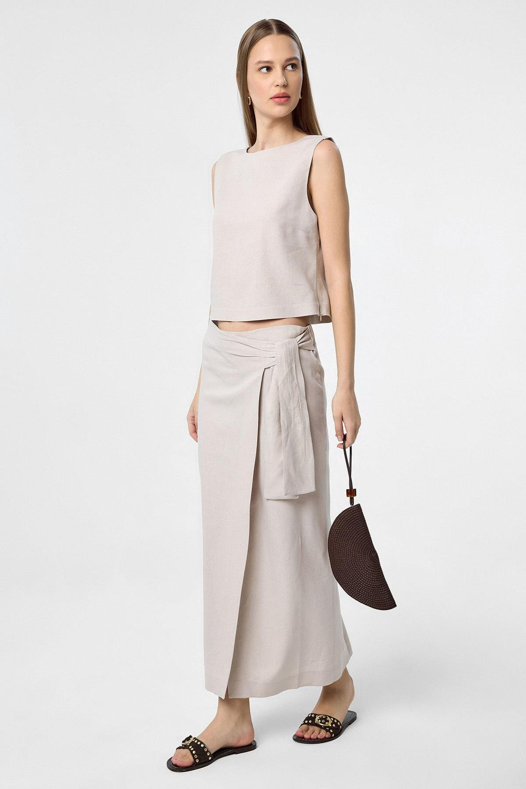 ANT Antioch Lord Women's Skirt with Belt Mixed with Chain - Rovenky