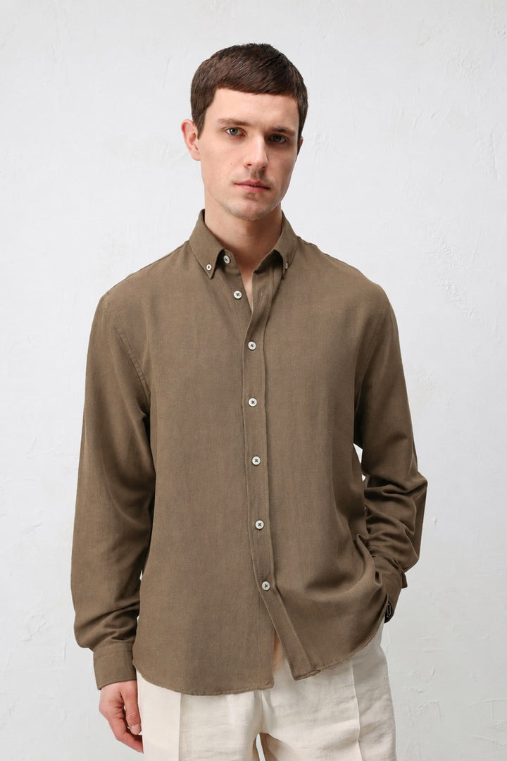 ANT Relaxed Fit Men's Shirt with Linen Blend - Dronten