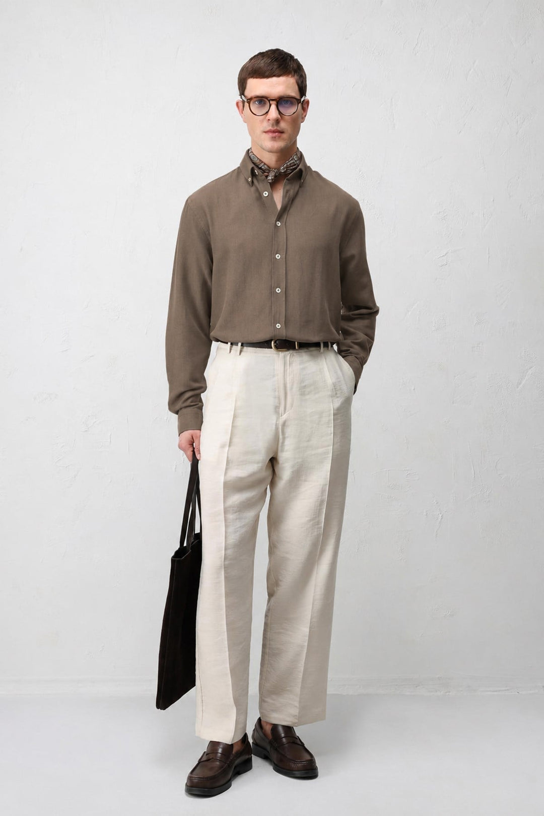 ANT Relaxed Fit Men's Shirt with Linen Blend - Dronten