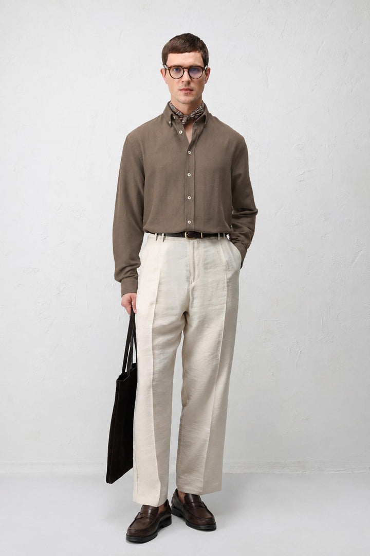 ANT Relaxed Fit Men's Shirt with Linen Blend - Dronten