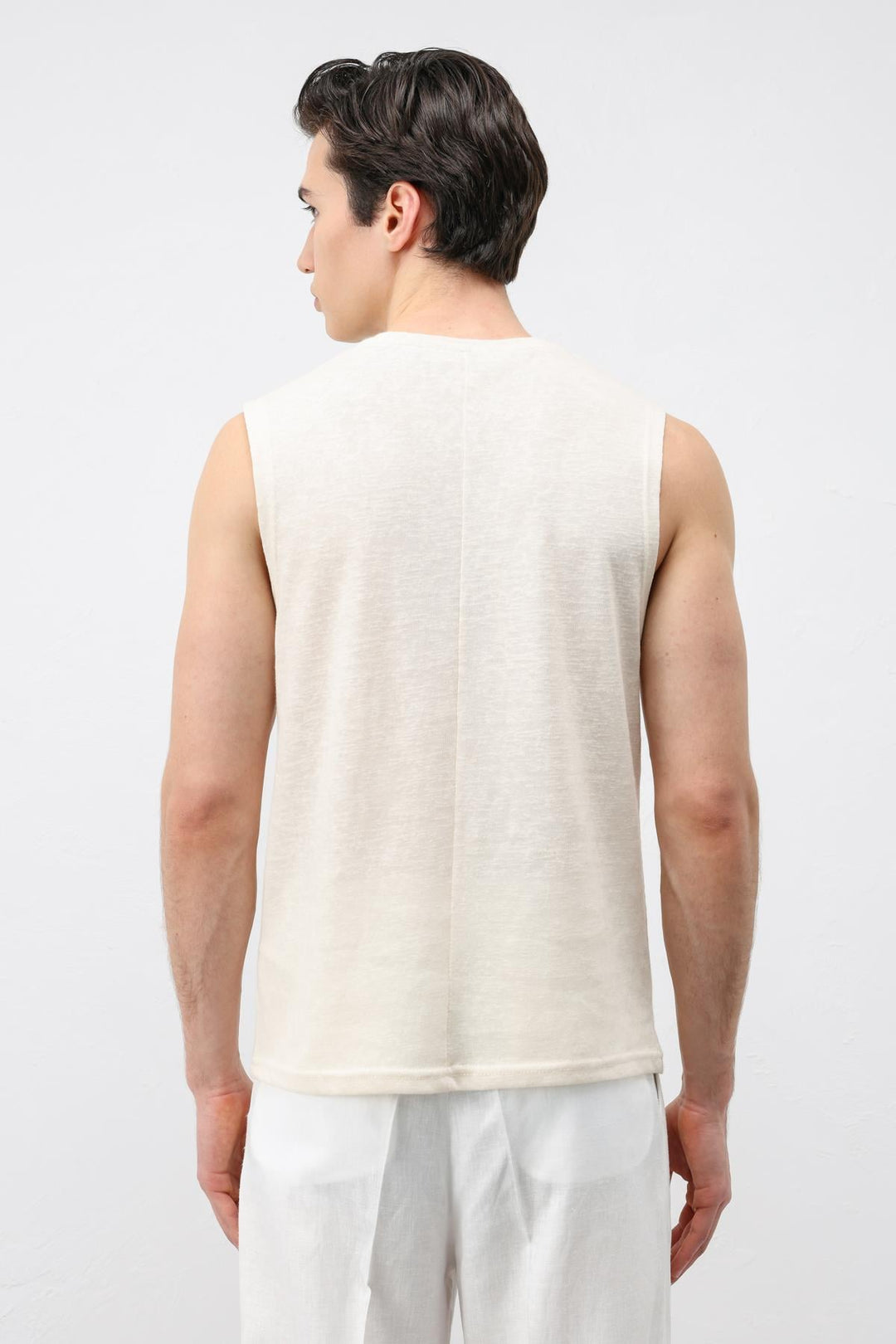 ANT Antioch Bej Kolsuz Erkek T-Shirt - Peine