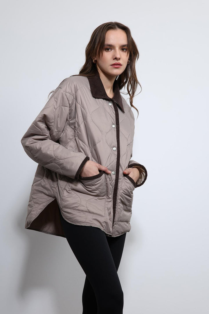 ANT Antioch Lord Contrast Collar Patterned Coat - Houston