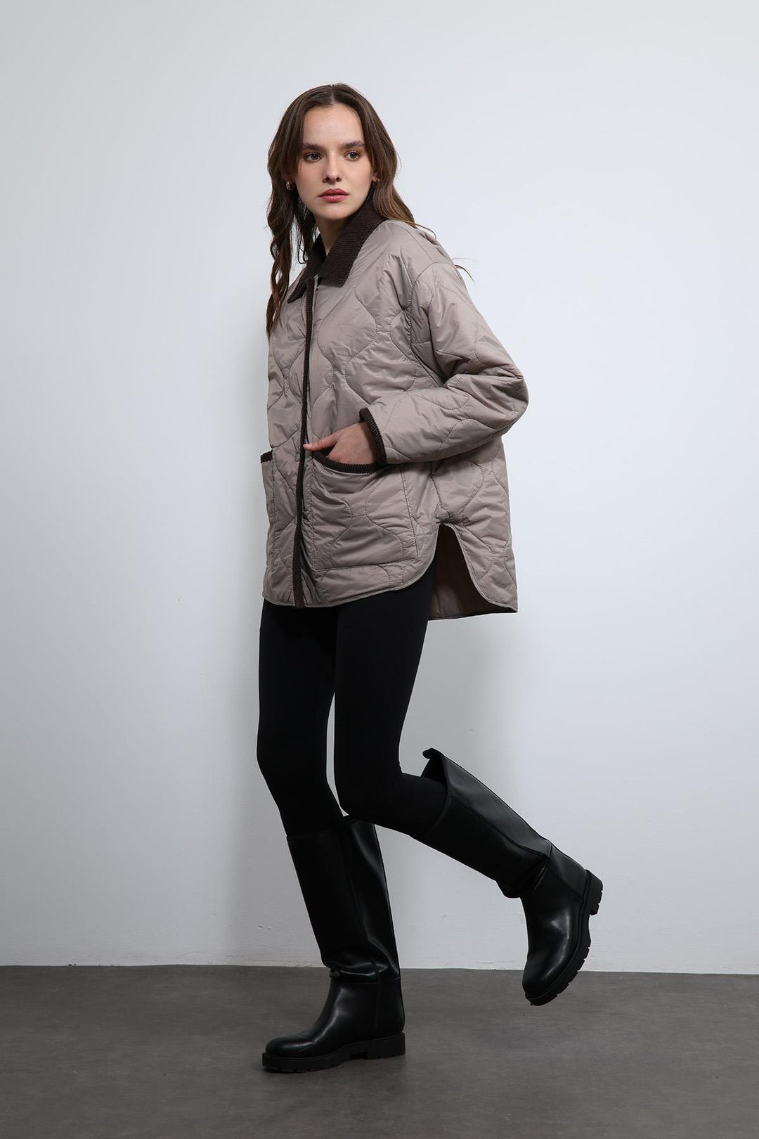 ANT Antioch Lord Contrast Collar Patterned Coat - Houston