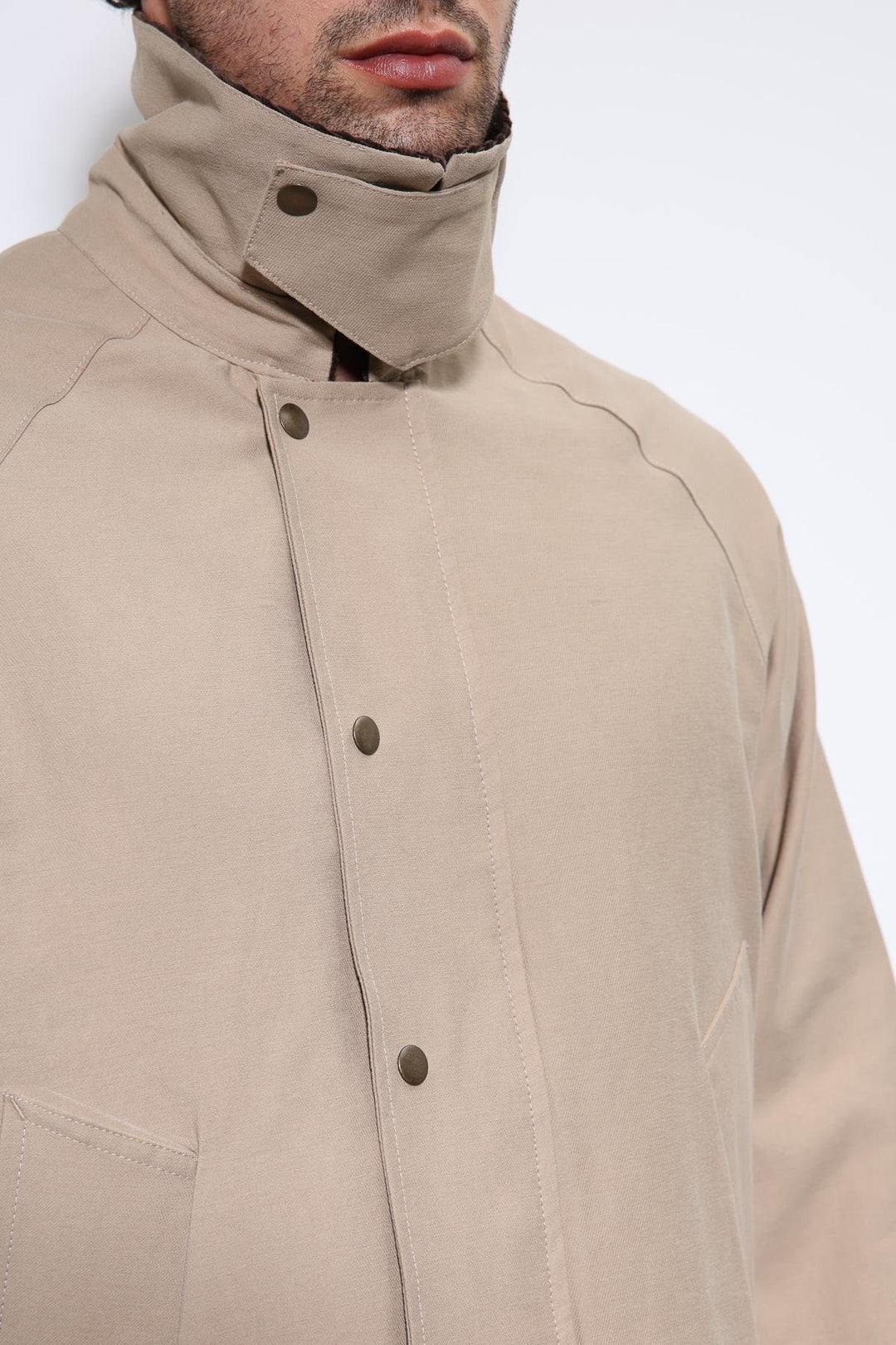 ANT Antioch Beige Contrast Collar Men's Jacket - Tours
