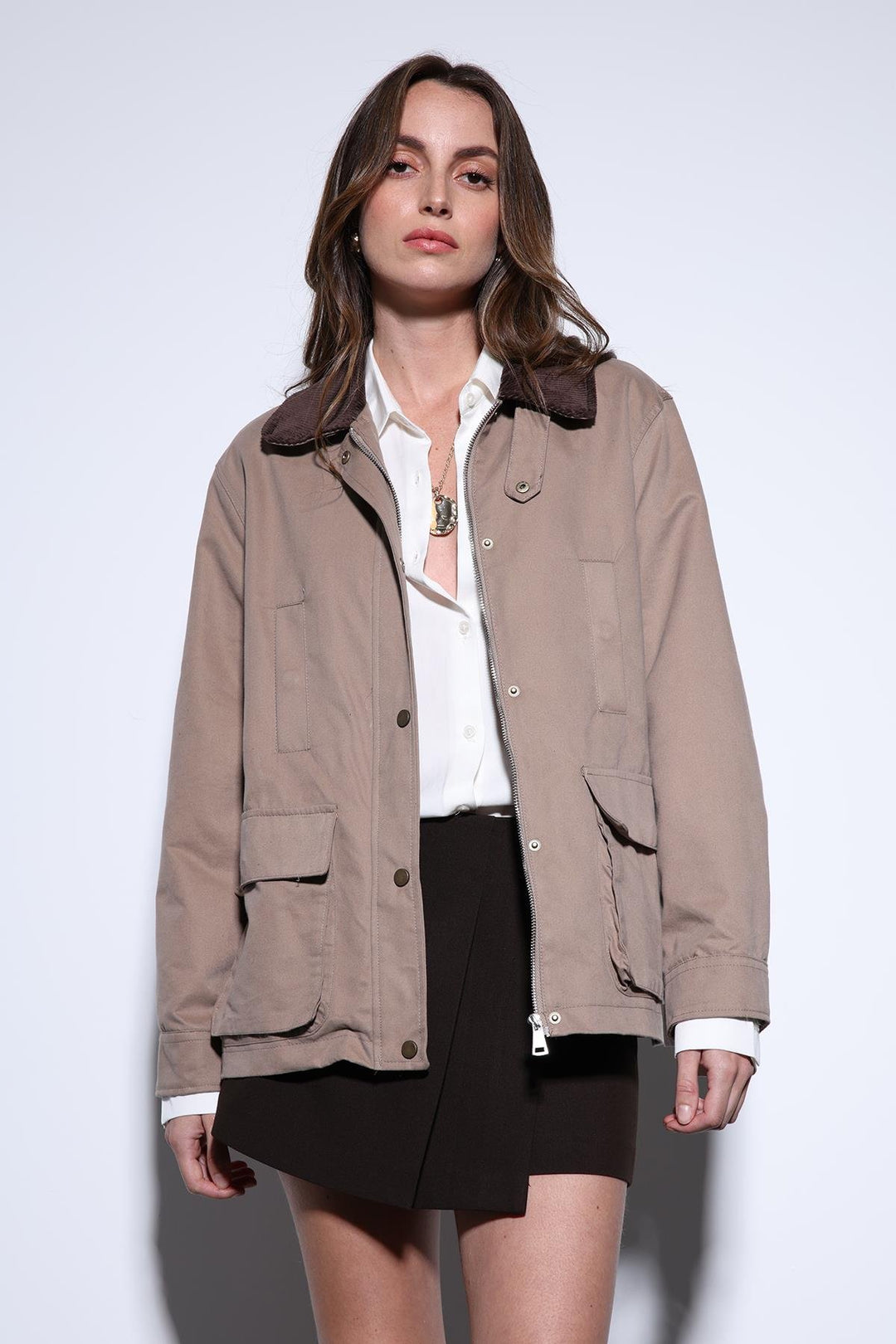 ANT Antioch Lord Contrast Collar Women's Jacket - Gisborne