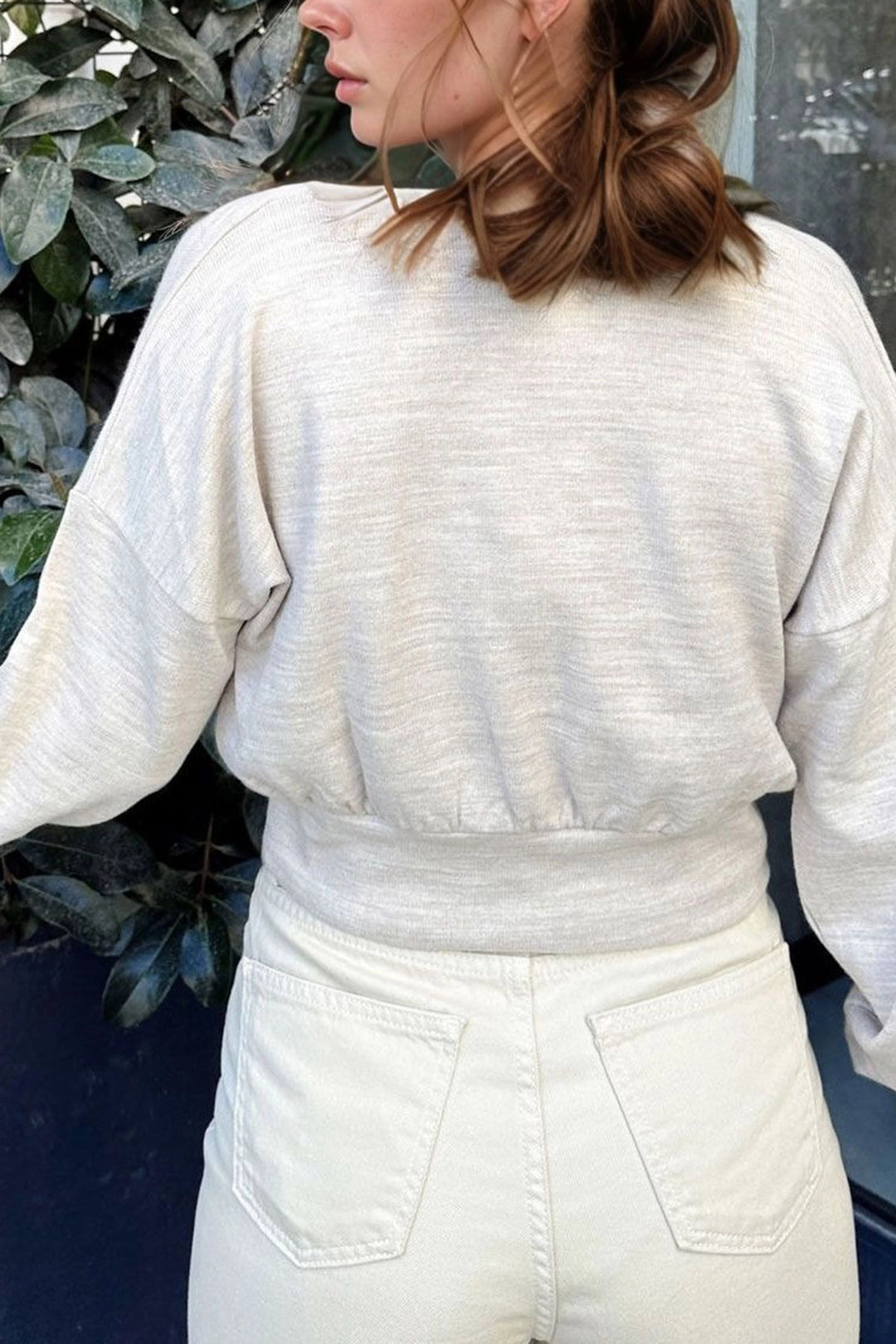 Beige Wrap Button Detailed Blouse BCBSK-25700-3489 - Reggio Emilia