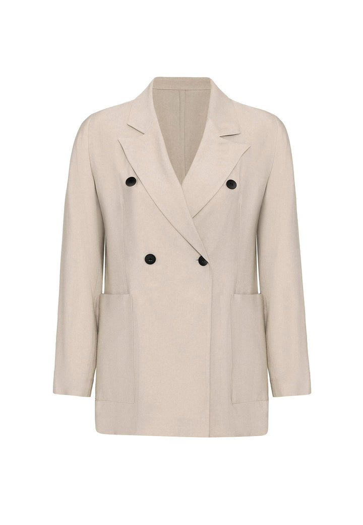 ANT Antioch Beige Double-Breasted Women's Blazer Jacket - Torrente