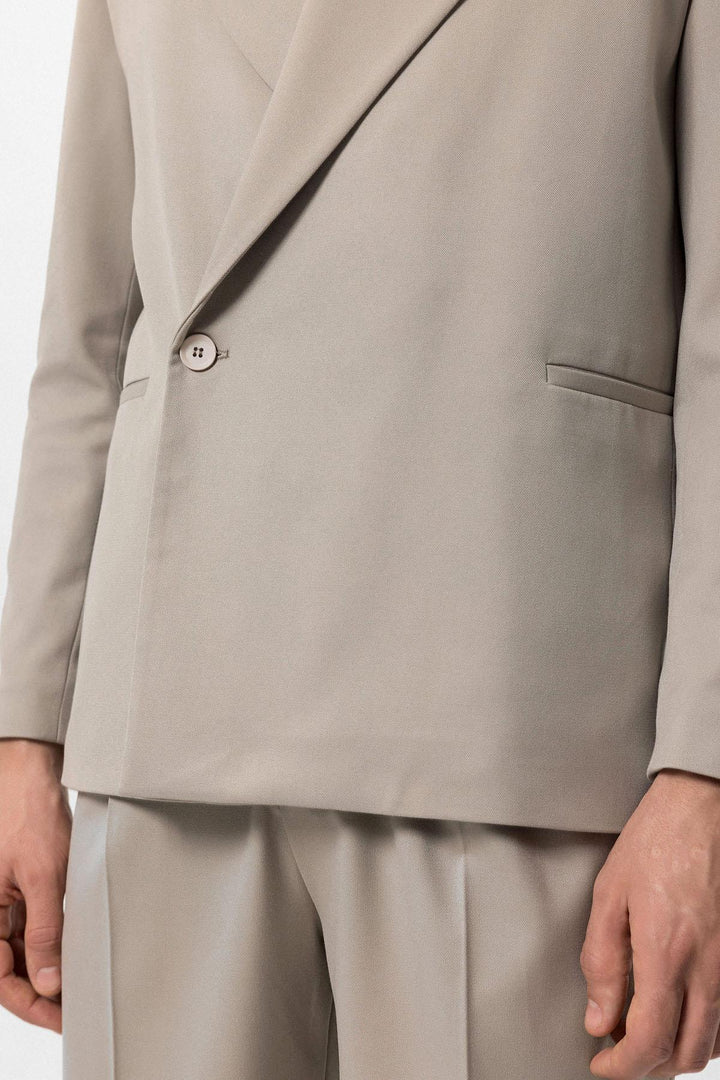 ANT Antioch Bej Kruvaze Kapama Fleto Cepli Erkek Blazer Ceket - Culver City