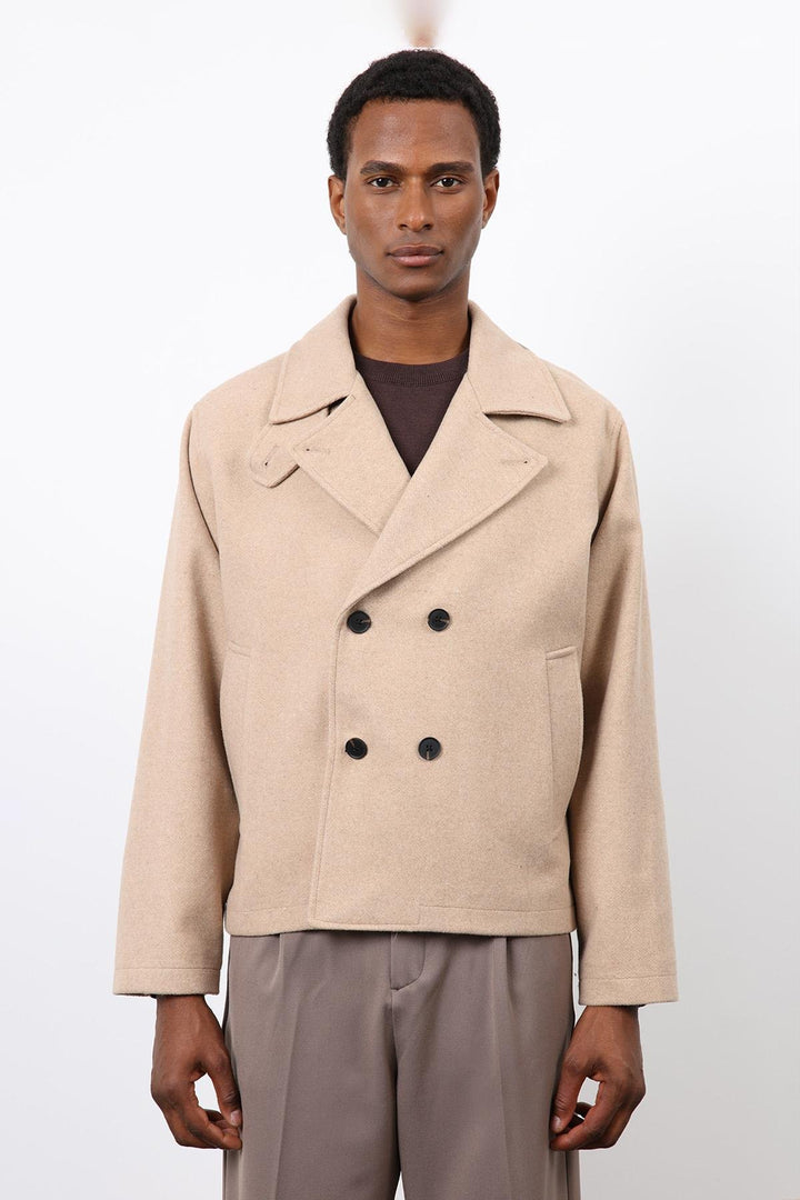 ANT Antioch Men's Short Coat with Lapel Closure - Seaside