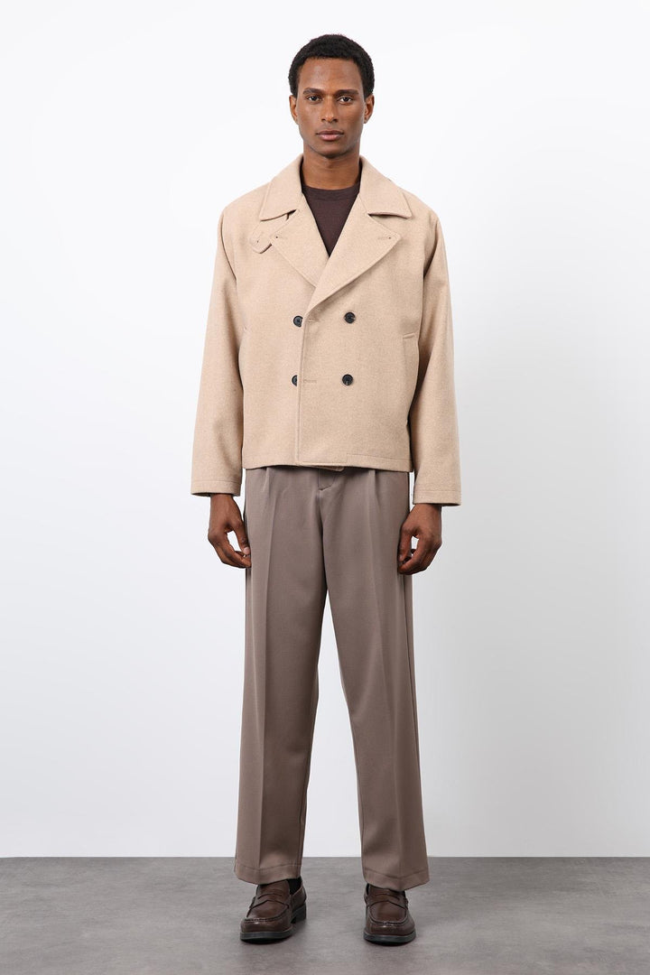 ANT Antioch Men's Short Coat with Lapel Closure - Seaside