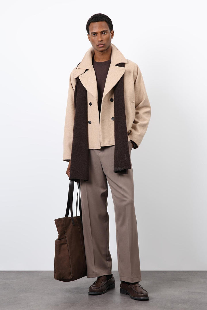 ANT Antioch Men's Short Coat with Lapel Closure - Seaside